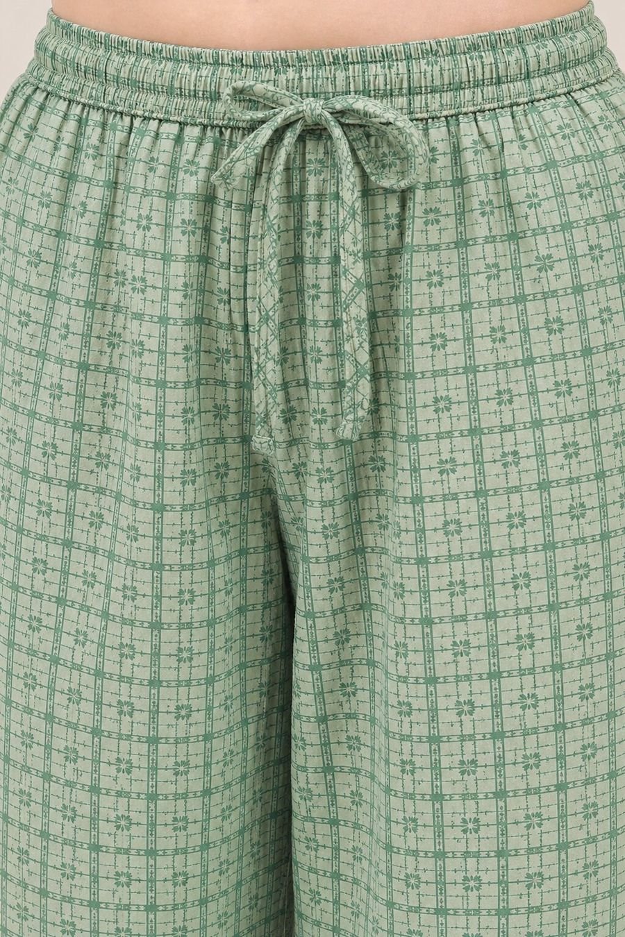 Sage Floral Print Suit Set with Dupatta — view 3
